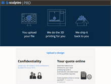 Tablet Screenshot of pro.sculpteo.com